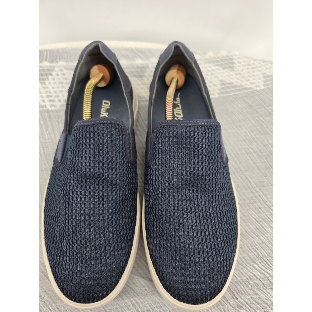 OluKai Lae'ahi Mens Navy Blue Mesh Slip On Sneakers 10443-TFTF Size 9.5